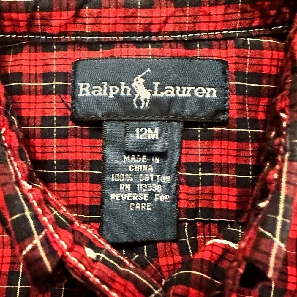 Ralph Lauren | Infant Tartan Plaid Button Down (12 mos)